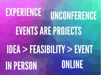 Event Organistation Guide stages in a colourful background