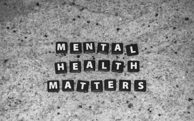 Scrabble tiles saying mental health matters