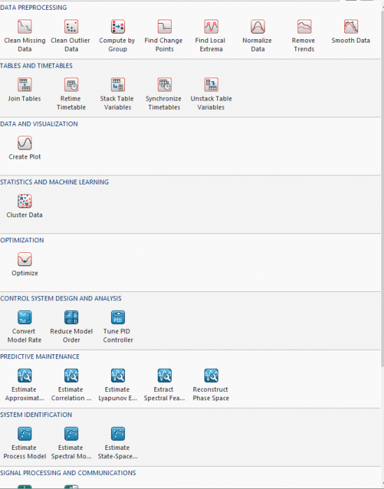 screenshot of example tasks